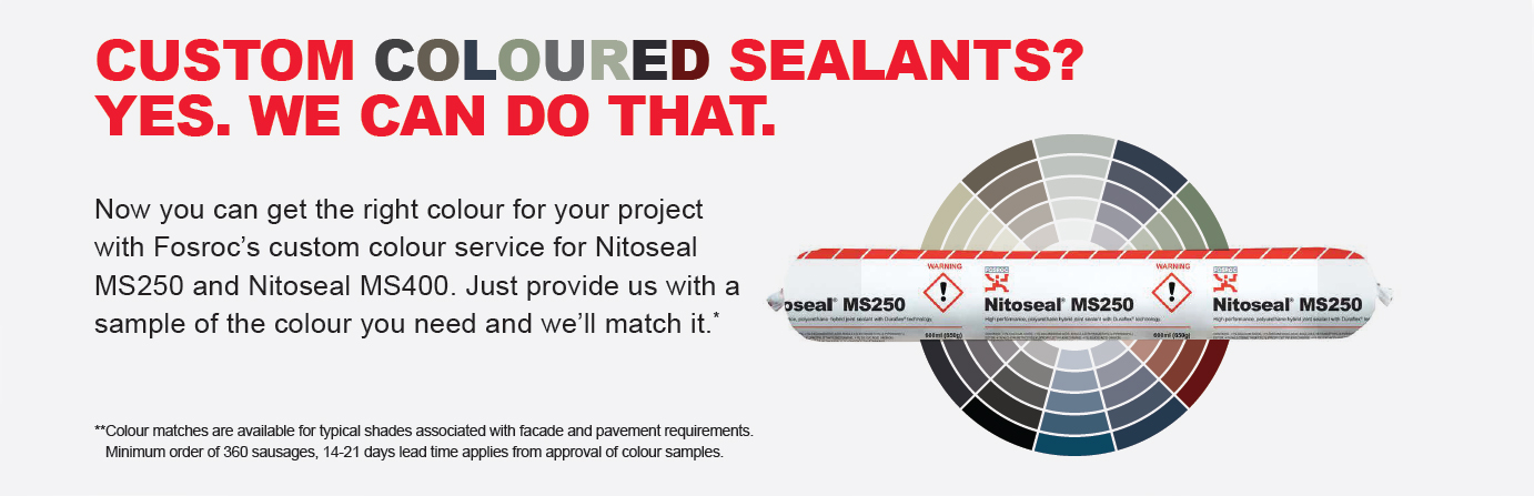 Fosroc Nitoseal MS Sealants are available in custom colours